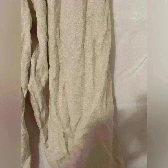 Sutton Studio Women's Linen Cream Wide-Leg Pants - Size 16W, Perfect for Summer - Picture 4 of 5